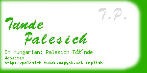 tunde palesich business card